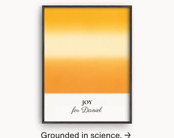 Personalized JOY Wall Art – Emotional Support Gift for Home, Pastel (Framed or Unframed)