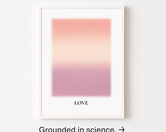 LOVEアートプリント - 彼女へのストレス解消ギフト、ソフトパステル（デジタルダウンロード）