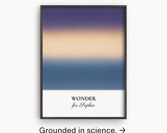 Personalized WONDER Wall Art Print – Emotional Support Gift for Home, Pastel (Framed or Unframed)