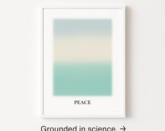心を落ち着かせる平和なウォールアート、ストレス解消と静かな家のための癒しのアートワーク、ソフトパステル抽象画（デジタルダウンロード）