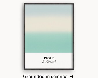 Personalized PEACE Wall Art Print – Emotional Support Gift for Home, Pastel (Framed or Unframed)