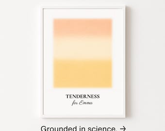 Personalized TENDERNESS Wall Art Print – Stress Relief Gift for Home, Pastel (Framed or Unframed)