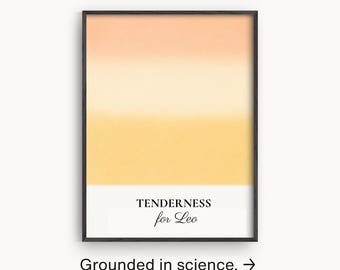 Personalized TENDERNESS Wall Art – Emotional Support Gift for Home, Pastel (Framed or Unframed)