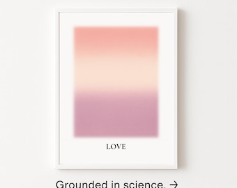 LOVEウォールアートプリント - ストレス解消アート、彼へのギフト、ソフトパステル（デジタルダウンロード）