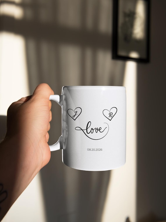 Shower Present Custom Gifts ,Newly Married Future Bride Minimalist Coffee Cup,Customized Tea Mug,personalized Mr & Mrs Coffee Mugs,