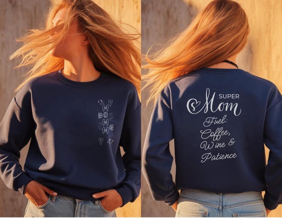 Mothers Day Gift Hoodie, Super Mom Typography Sweatshirt, Cute Mom Hoodie, Mama Gift for Her, Trendy Mom Life Hoodie