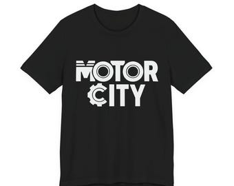 Chemise Motor City Detroit | T-shirt automobile rétro | Design d'équipement streetwear de Détroit