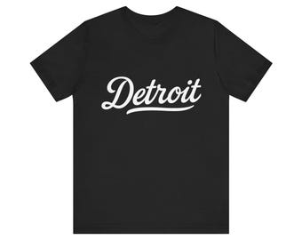 Detroit Script Tee | Retro Motor City Bella Canvas Shirt