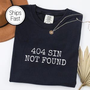 404 Sin Not Found Christian Tech Faith Tee