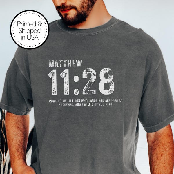 Matthew 11:28 Christian Tee, Come to Me Shirt