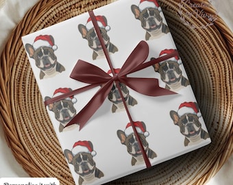 Personalized Dog Christmas Wrapping Paper – French Bulldog Gift Wrap
