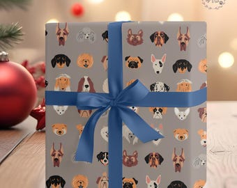 Personalized Dogs Wrapping Paper – Custom Pet Gift Wrap