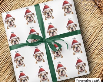Personalized Dog Christmas Wrapping Paper – Custom Pet Gift Wrap