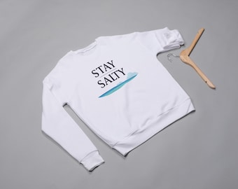 Stay Salty PNG: 海岸の波のデザイン (デジタルダウンロード)