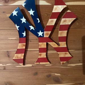 Kundenspezifisches handgemachtes NYY Flaggenzeichen