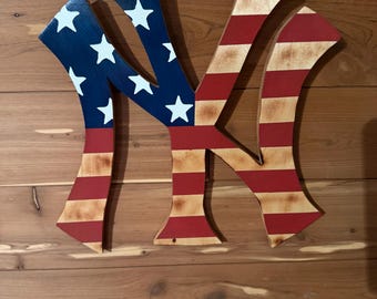 Custom Handmade NYY flag Sign