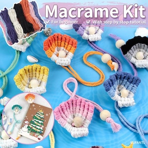 Dopamine-enhanced seashell bookmark DIY weaving kit with gradient bag hanging curtain buckle and tutorial