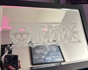 One Piece Engraved Mirror