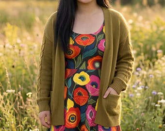 Bold Floral Pattern Women's Skater Dress | All-Over Print