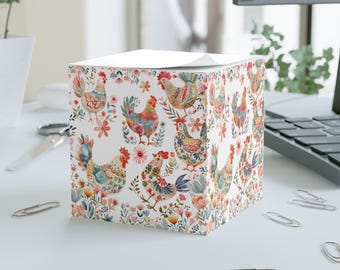 Crazy Chicken Lady Sticky Note Cube Note Cube | Chicken Memo Pad 700 Pages