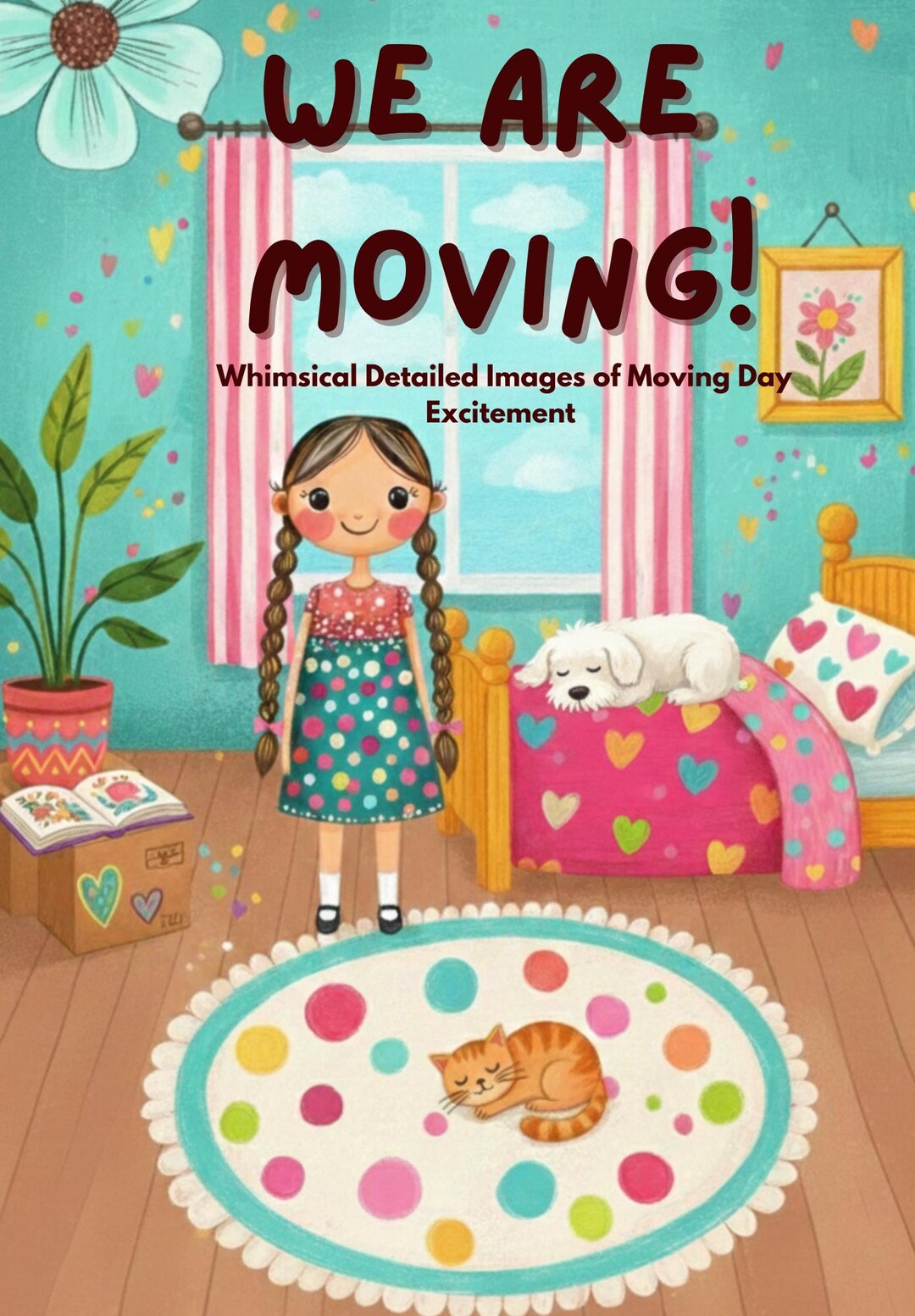 Moving House Kids Coloring Pages, Instant Pdf New House Coloring Pages ...
