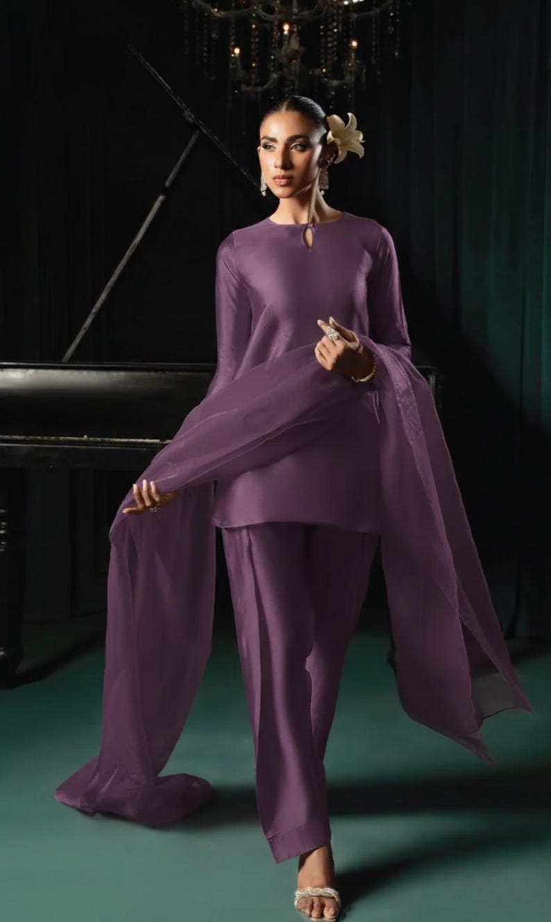 silk pakistani dress
