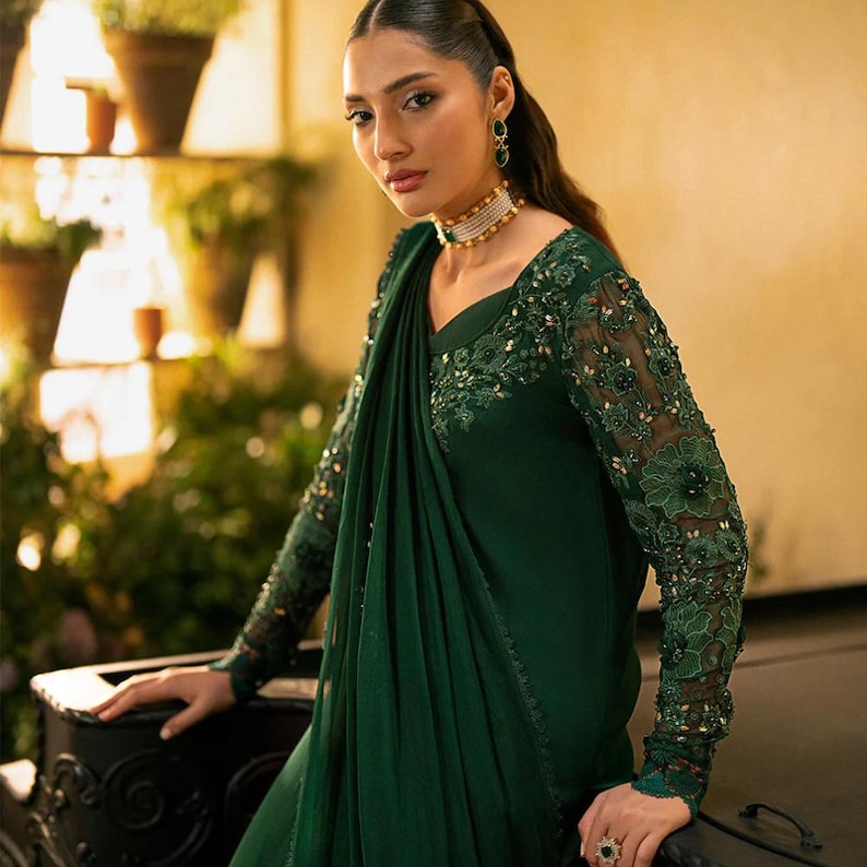 silk pakistani suit