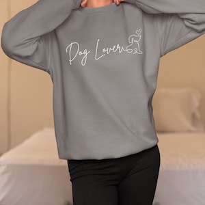 Dog Lover Sweatshirt, Paw Print Puppy Gift, Cute Pet Owner Jumper, Animal Theme Clothing, Dog Mom Dad Pullover, Doggy Lover Apparel image 10
