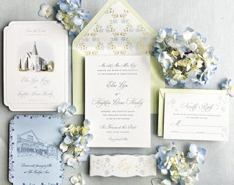 La suite de papelería para bodas Elise