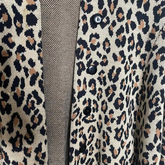 St. John Separates Leopard Button down Sweater Co… - image 7