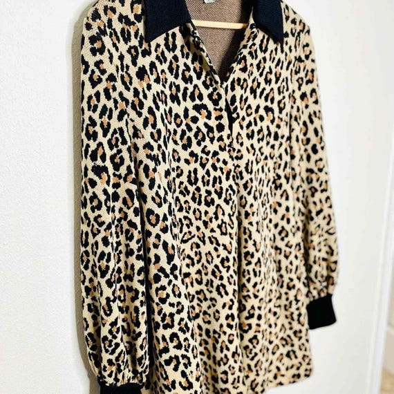 St. John Separates Leopard Button down Sweater Co… - image 13