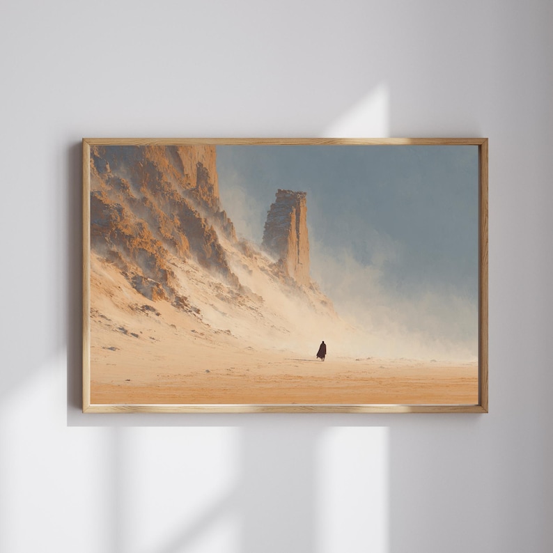 Paul Atreides in the Desert – Dune Inspired Cinematic Landscape Poster ...