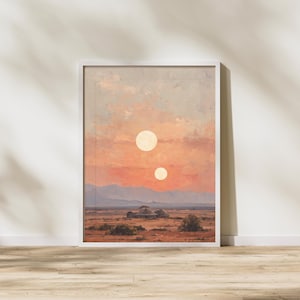 Poster dei Soli Gemelli di Tatooine / Arte paesaggistica di Star Wars