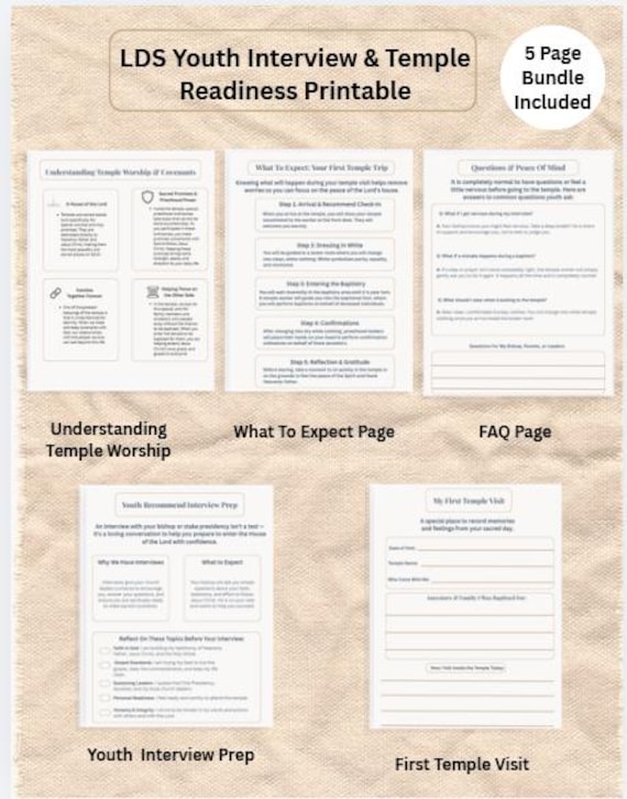 LDS Youth Temple Readiness & Interview Prep Guide