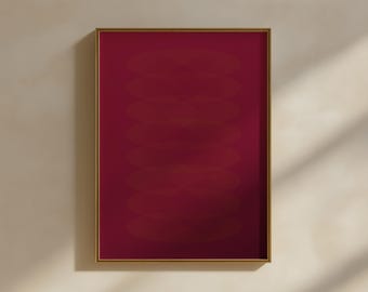 Burgundy Aura Print, Retro Poster mit Farbverlauf (Digitaler Download)