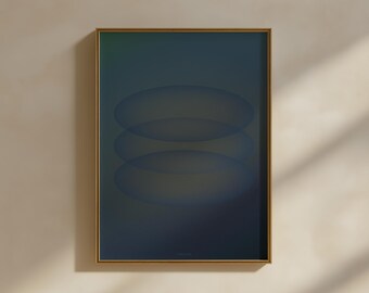 Sea of Love Aura Print, Abstraktes Ozean Poster mit Farbverlauf (Digitaler Download)