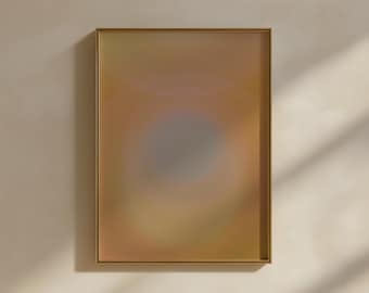 Goldenes Licht Print, Abstrakte Wandkunst mit Farbverlauf (Digitaler Download)