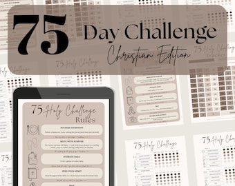 75 Day Holy Challenge — Christian Edition 6 Page Bundle
