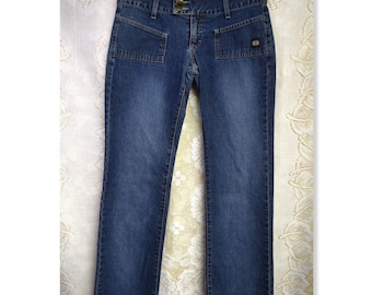 Y2K VTG TwentyX 20X Womens Jeans Size 3x32 Bare Back 100% Cotton Square Pockets