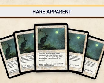 mtg hare apparent commander deck Proxy Set 18 Cards | Rabbit Tribal Casual EDH | Dark Fantasy 90s Folklore Retro Art Which commander is best for
