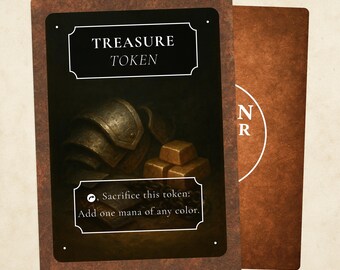 Ficha de Tesoro de Magic: The Gathering – Ficha de Maná Dorado para Commander / EDH / cEDH
