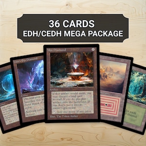 MTG Proxy Bundle 36 Cards | Dual Fetch Lands Power Artifacts Fast Mana Commander cEDH | Dark Fantasy Medieval Retro Art