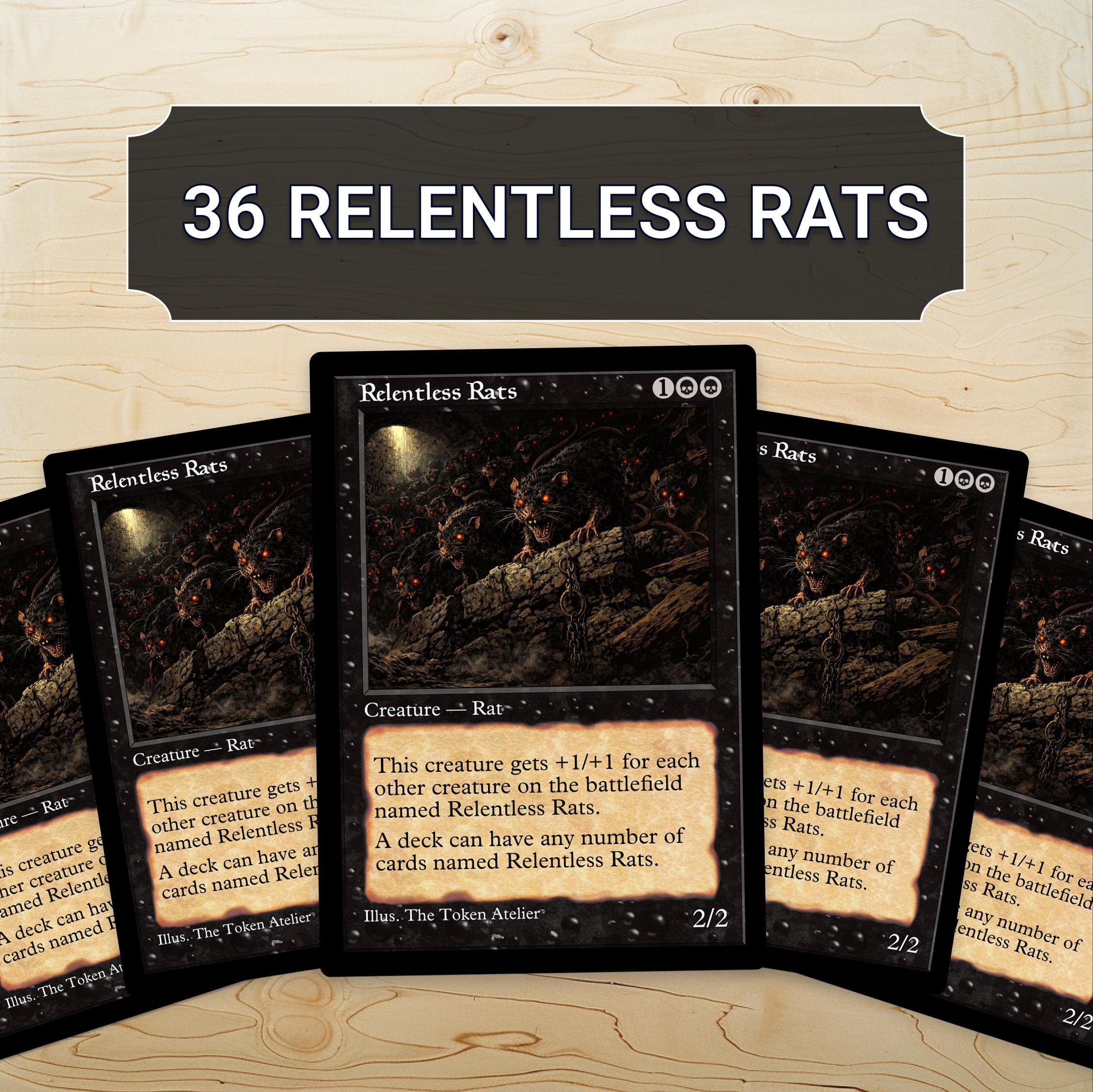 mtg relentless rats commander deck in Magic: The Gathering Secret Lair Posts An individual card from the Magic Relentless Rats MTG Proxy Set