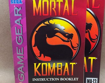 Mortal Kombat -Box & Manual Only- Sega Game Gear