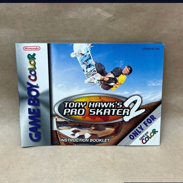 Tony Hawk Pro Skater 2 Manual for GameBoy Color -THPS-