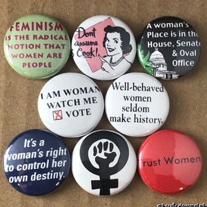 8 Brand New 1 women's Rights Button Set - Etsy