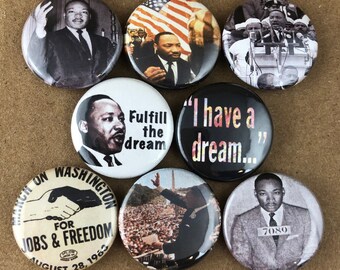 Martin Luther King Jr Set -1" Buttons-