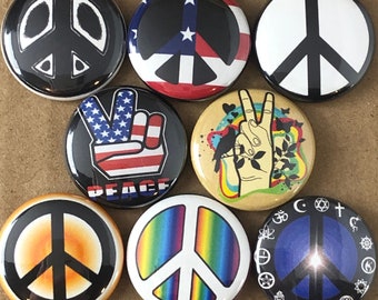 Peace Set -1" Buttons-