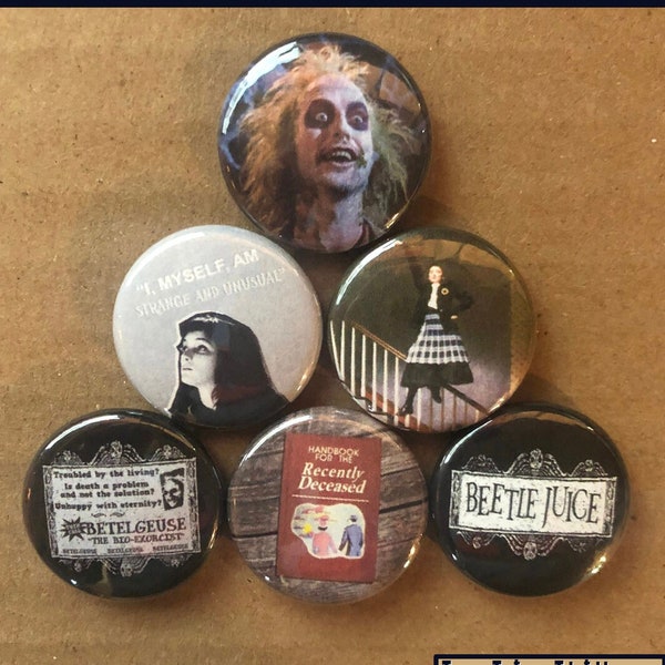 Beetlejuice Set -1” Buttons-