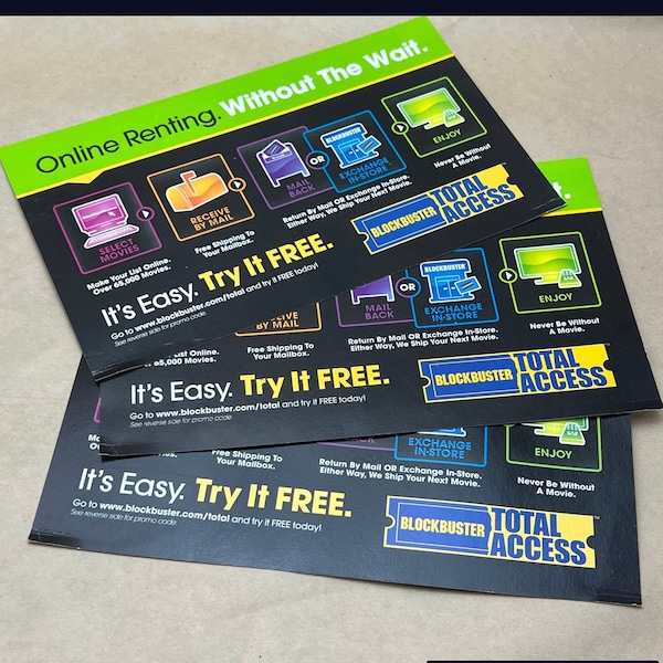 Blockbuster Video Online Rental Mail In Offer x3